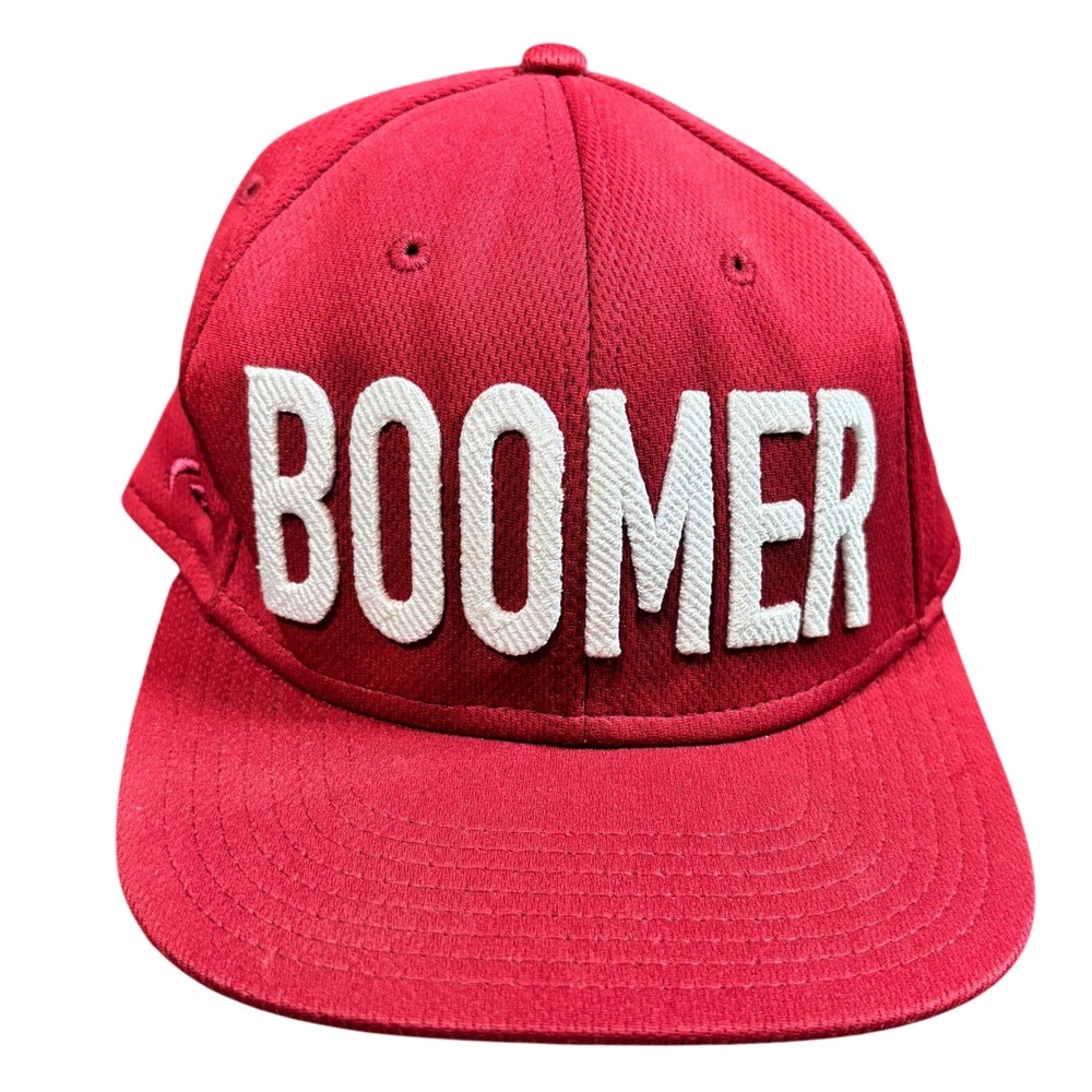 Pukka Mens Polyester Snapback Hat Boomer Oklahoma Sooners OSFM Crimson Red